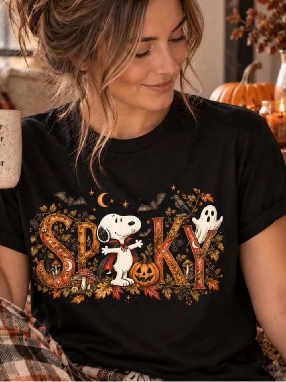 'Spooky' Graphic Tee - Black